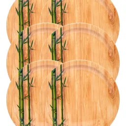 Servewell Bamboo Delite Melamine 28 cm Dinner Plates - Set of 6 image 2