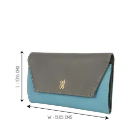 Baggit Blue Haven Color Block Tri-Fold Wallet for Women image 2
