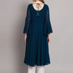 Poshak Hub Blue Embellished Anarkali Kurta image 2