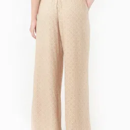 Zink London Beige Printed Trousers image 2