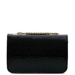 Gaurapakhi Black Textured Small Sling Handbag image 2