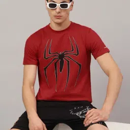 Free Authority Red Regular Fit Spiderman Printed Crew T-Shirt-picture-18