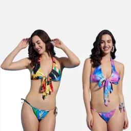 Secrets By ZeroKaata Multicolored Printed Swimwear Bikini-image-79