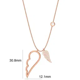 Praavy 92.5 Sterling Silver Angel Wings Necklace for Women image 3