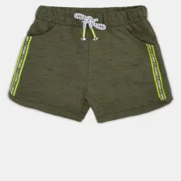 Pantaloons Baby Kids Olive Cotton Printed Shorts-image-7