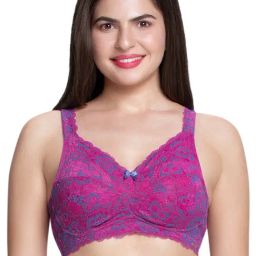 Amante Purple Lace Pattern Full Coverage Bra-picture-40