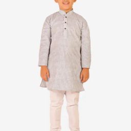 Pro-Ethic Style Developer Kids White & Black Striped Full Sleeves Kurta with Pyjamas-picture-15
