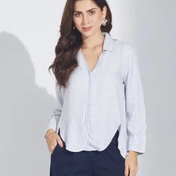 Latin Quarters Blue Striped Shirt-picture-14