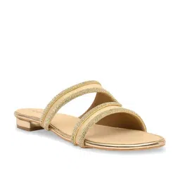 Rocia by Regal Women's Gold Casual Sandals image 3
