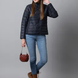 Cantabil Navy Quilted Jacket image 4
