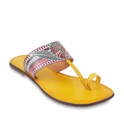 Metro Women's Yellow Toe Ring Sandals-picture-11