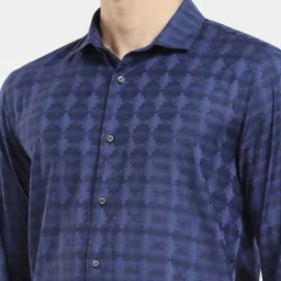 Jack & Jones Dark Blue Slim Fit Cotton Shirt image 4