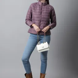 Cantabil Purple Quilted Jacket image 4
