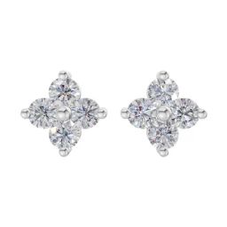 Sparkles Lab Grown Diamond 14k (585) White Gold Earring for Women-picture-33