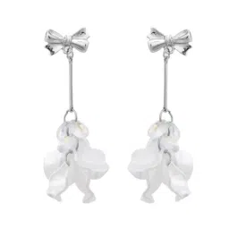 VOJ Silver Plated Bow Drop Earrings image 4