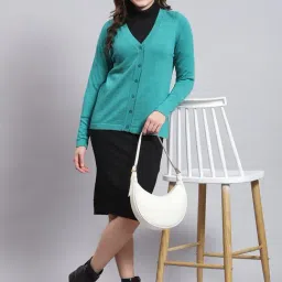 Monte Carlo Sea Green Regular Fit Sweater image 3