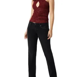 Guess Maroon Self Sleeveless Tops image 4