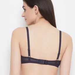 Clovia Grey & Red Under Wired Padded T-Shirt Bra image 2