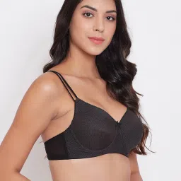 Clovia Black Under Wired Padded T-Shirt Bra image 3