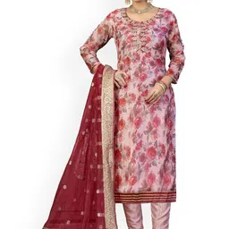 Maroosh Embellished Organza Unstitched Dress Material-picture-25