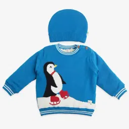 Ed-a-Mamma Baby Blue Cotton Regular Printed Sweater-picture-17