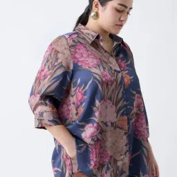 Gia by Westside Multicolour Botanical Detailed Shirt-image-67