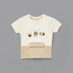 Juniors by Lifestyle Boys Beige Cotton Printed T-Shirt-picture-22