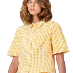 Only Yellow Checks Shirt image 3