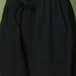 Tag 7 Black Double Cloth Cotton Lounge Pants image 5