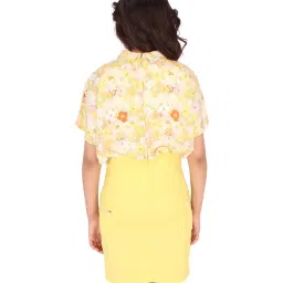 Cutecumber Kids Yellow Floral Print Dress image 2