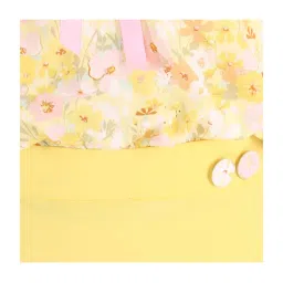 Cutecumber Kids Yellow Floral Print Dress image 5
