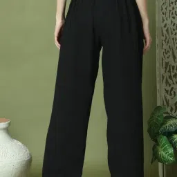 Tag 7 Black Double Cloth Cotton Lounge Pants image 2