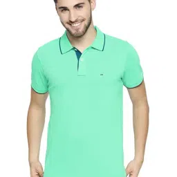 Basics Mint Leaf Green Cotton Muscle Fit Polo T-Shirt-image-20