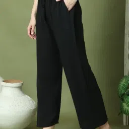 Tag 7 Black Double Cloth Cotton Lounge Pants image 4