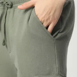R&B Olive Regular Fit Trackpants image 4
