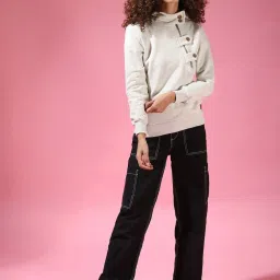 Campus Sutra Cream Regular Fit Jacket image 5