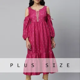 Aurelia Pink Floral Print A Line Kurta image 1