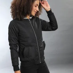 Campus Sutra Black Regular Fit Jacket image 4