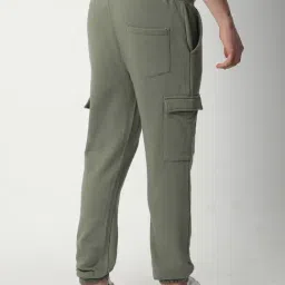 R&B Olive Regular Fit Trackpants image 2