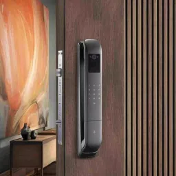 A2 SWEDEN Smart Lock Upto 20 Face Scan & Upto 100 Fingerprint Matte Black, VISO BM image 5