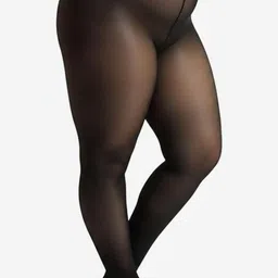 HOT BEES High Waist Stretchable Fleece Thermal Winter Dual Tone Stocking image 1