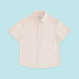 Pantaloons Junior Peach Cotton Regular Fit Shirt-image-7