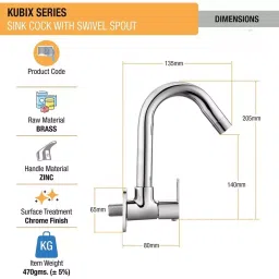 fastgear GENERIC Sink Tap Brass Chrome Finish Silver, FG1958 image 2