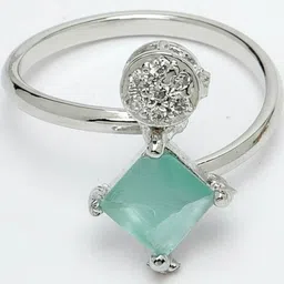 SZN Silver -Plated Cubic Zirconia Stone-Studded Jewellery Set image 3