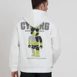 Red Tape White Graphic Logo Regular Fit Hoodie image 2