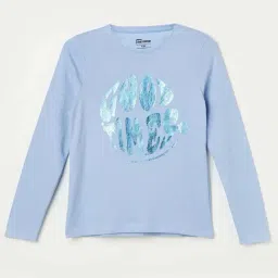 Fame Forever by Lifestyle Kids Blue Cotton Printed Full Sleeves Tee-picture-15