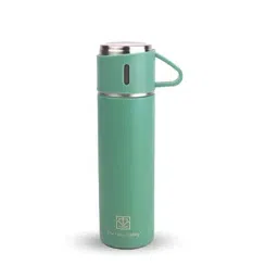 The Indus Valley Green Stainless Steel Vaccum Insulated Flask With Drinking Mug (0.5 L) image 2