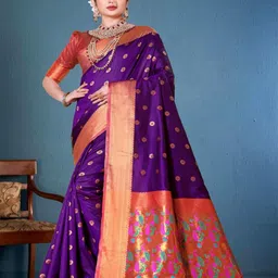jayant creation Woven Design Zari Paithani Saree-picture-11
