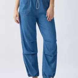 SPYKAR Women High-Rise Heavy Fade Cotton Baggy Jeans-image-67