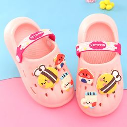 Oh! Pair Back Strap Closure Clog With Honey Bee Applique - Pink-picture-38